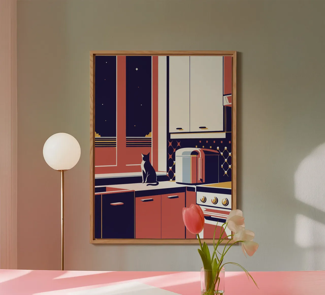 Gatto in cucina alluminio dibond da STORE PRESENCE