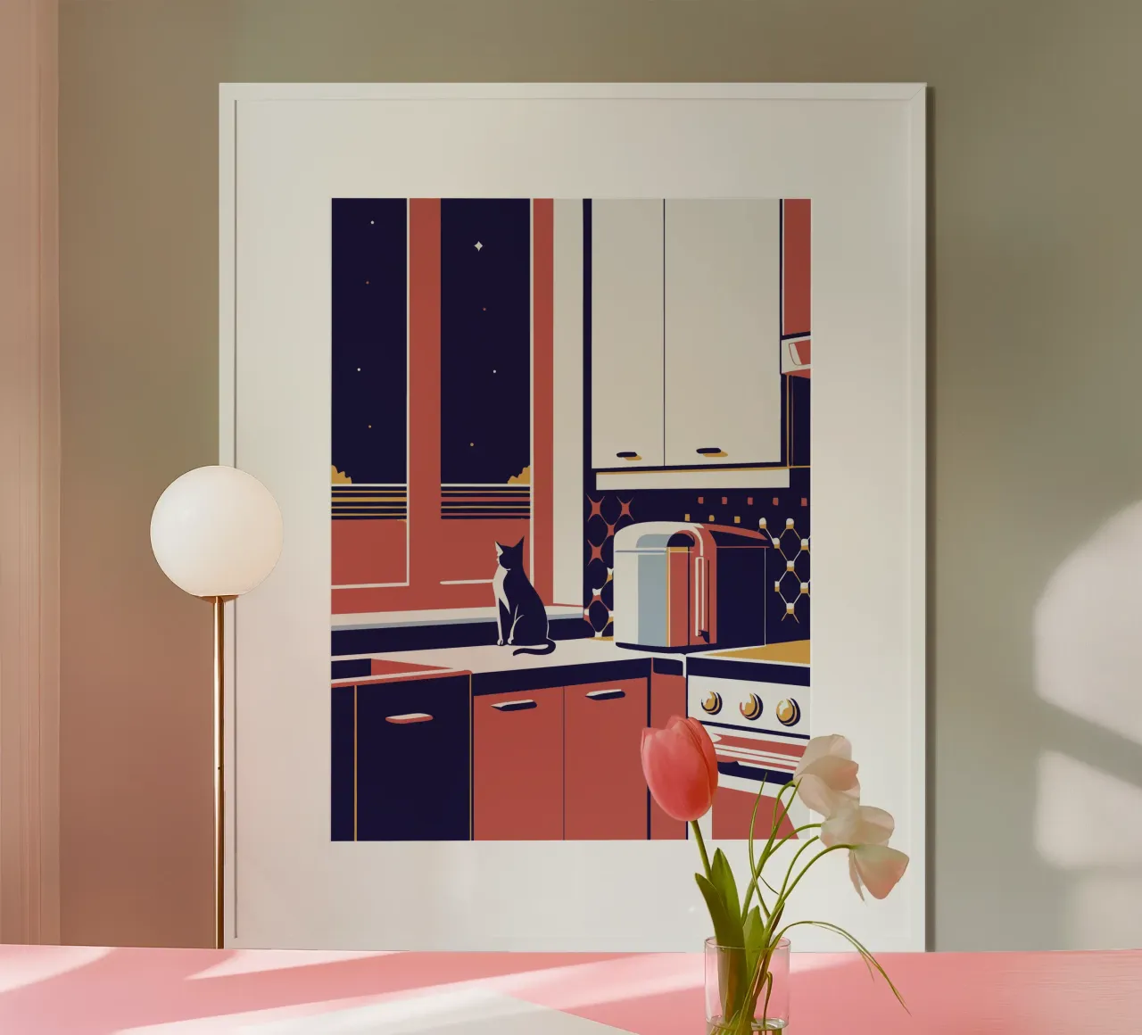 Gatto in cucina carta hahnemühle da STORE PRESENCE