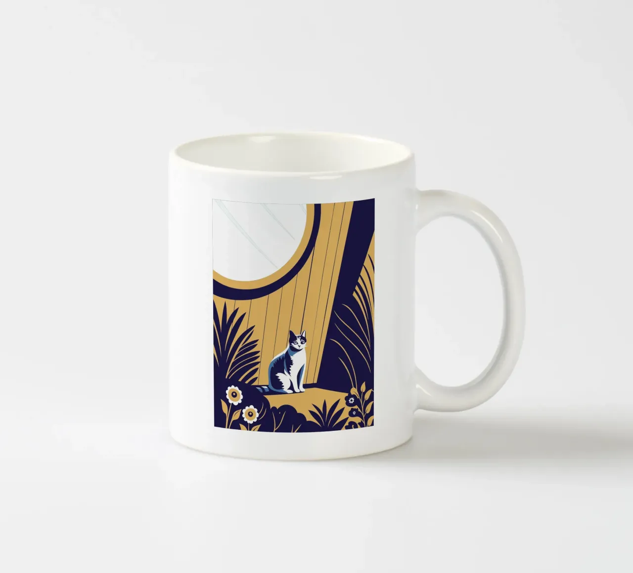 Gatto e fiore tazza in ceramica da STORE PRESENCE