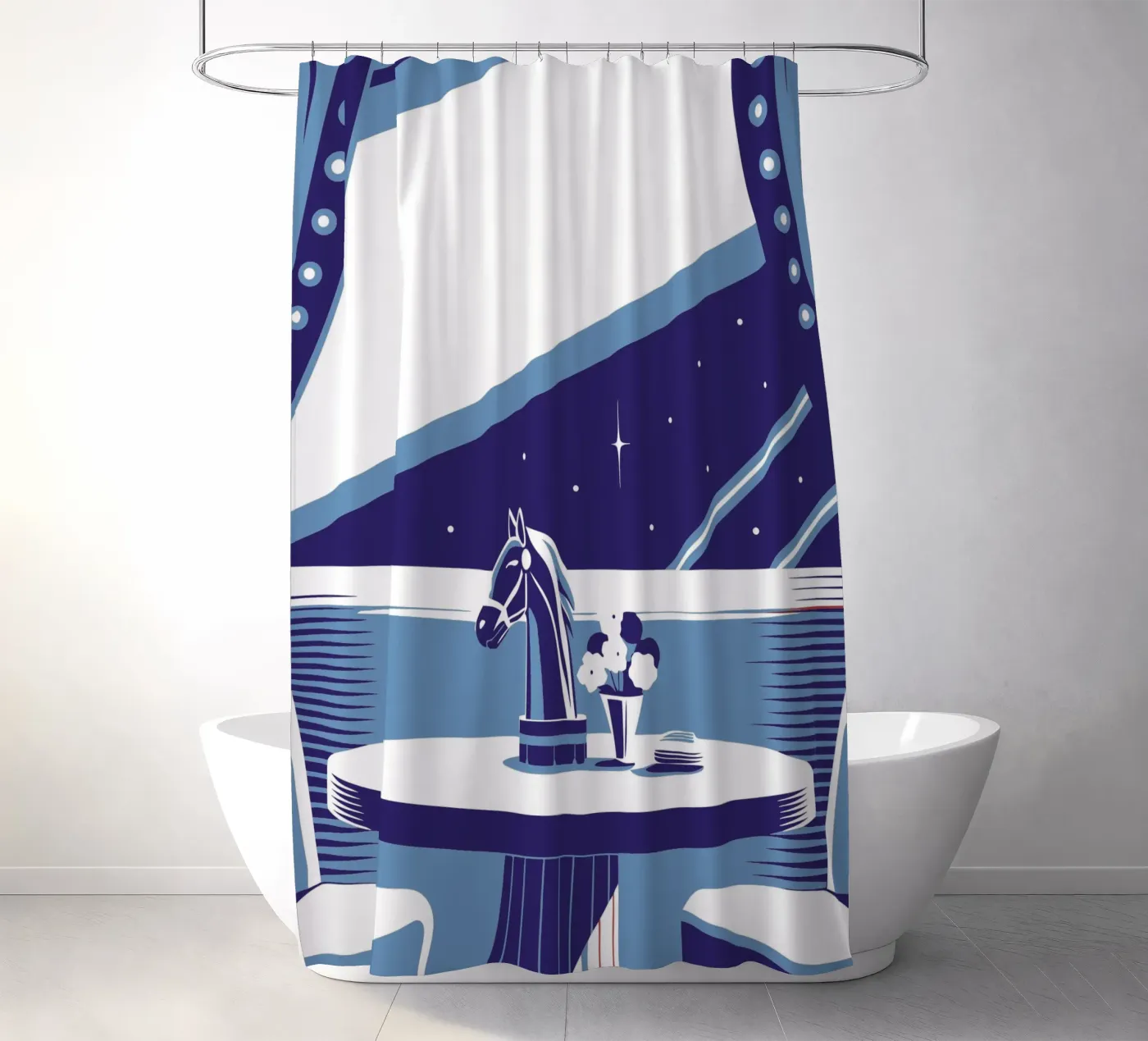 Dining Table shower curtain by STORE PRESENCE