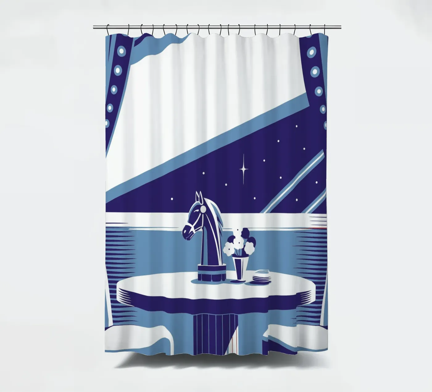 Dining Table shower curtain by STORE PRESENCE