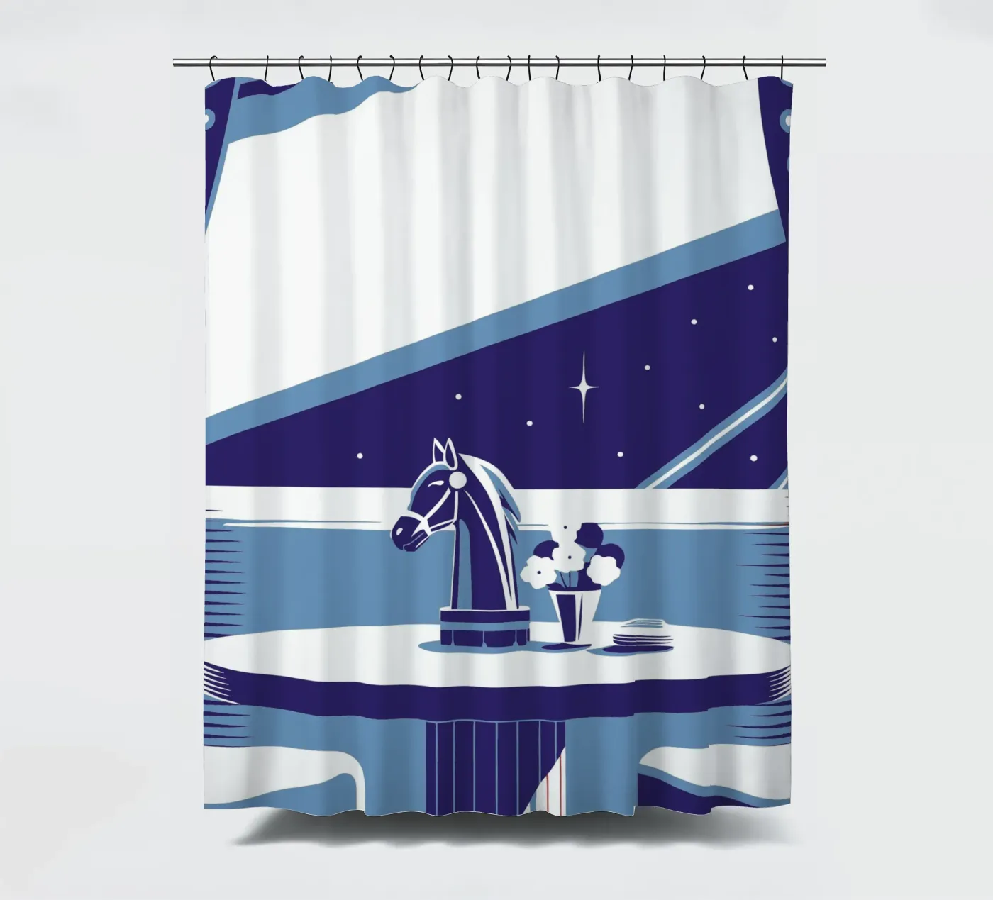 Dining Table shower curtain by STORE PRESENCE
