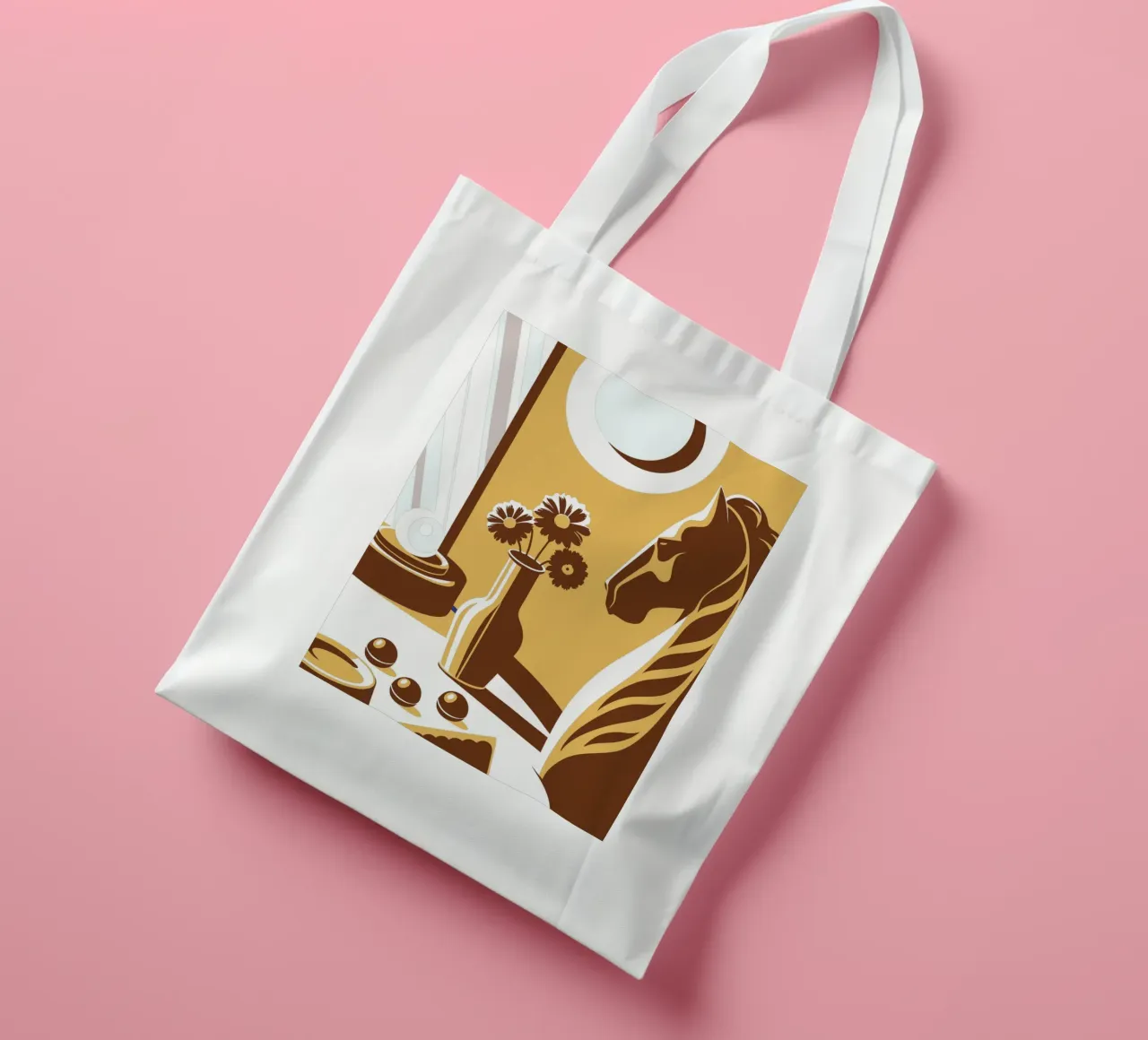 Horse Statue and Flower Vase tote bag by STORE PRESENCE