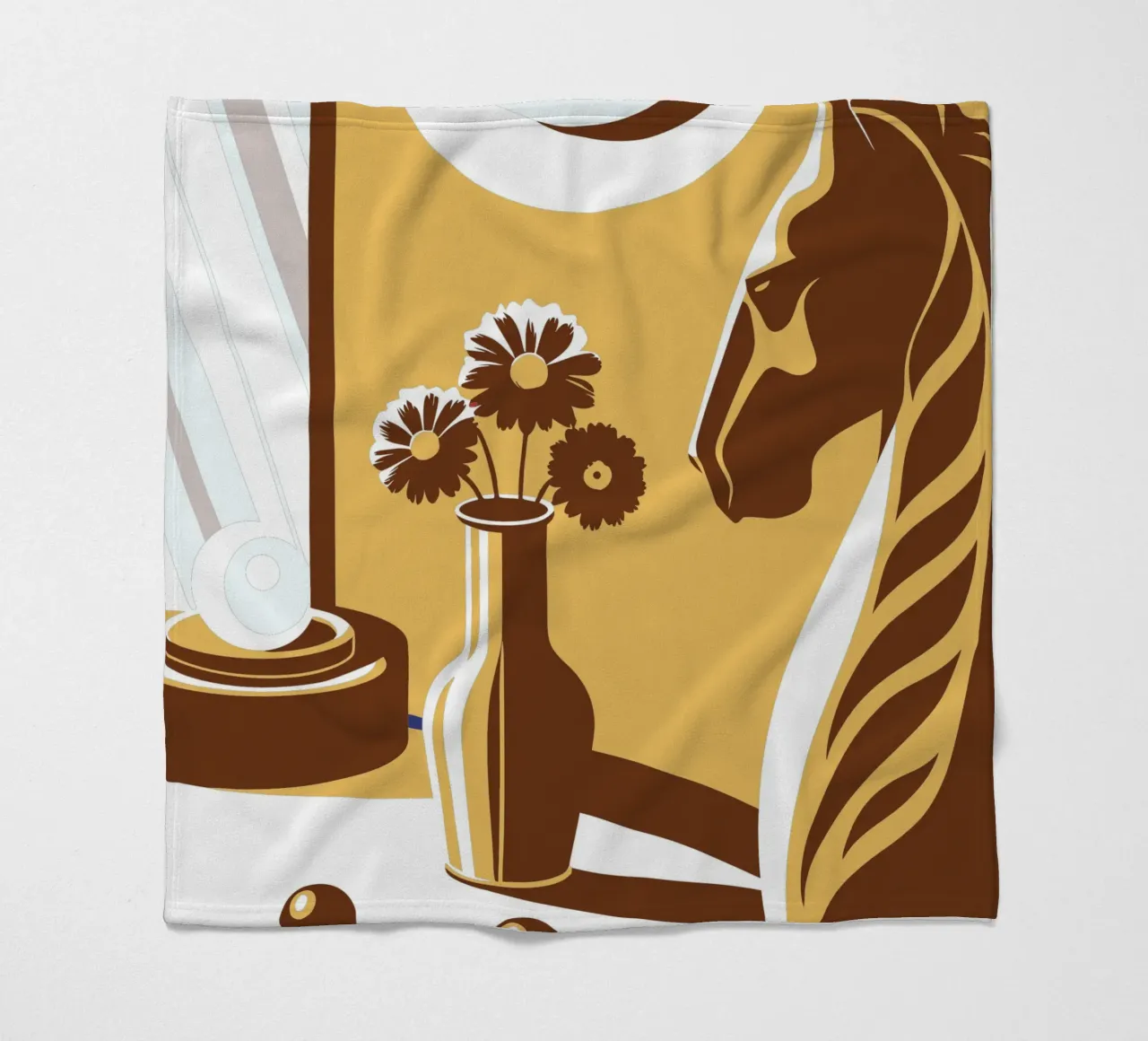 Statua di cavallo e vaso di fiori coperta in pile da STORE PRESENCE