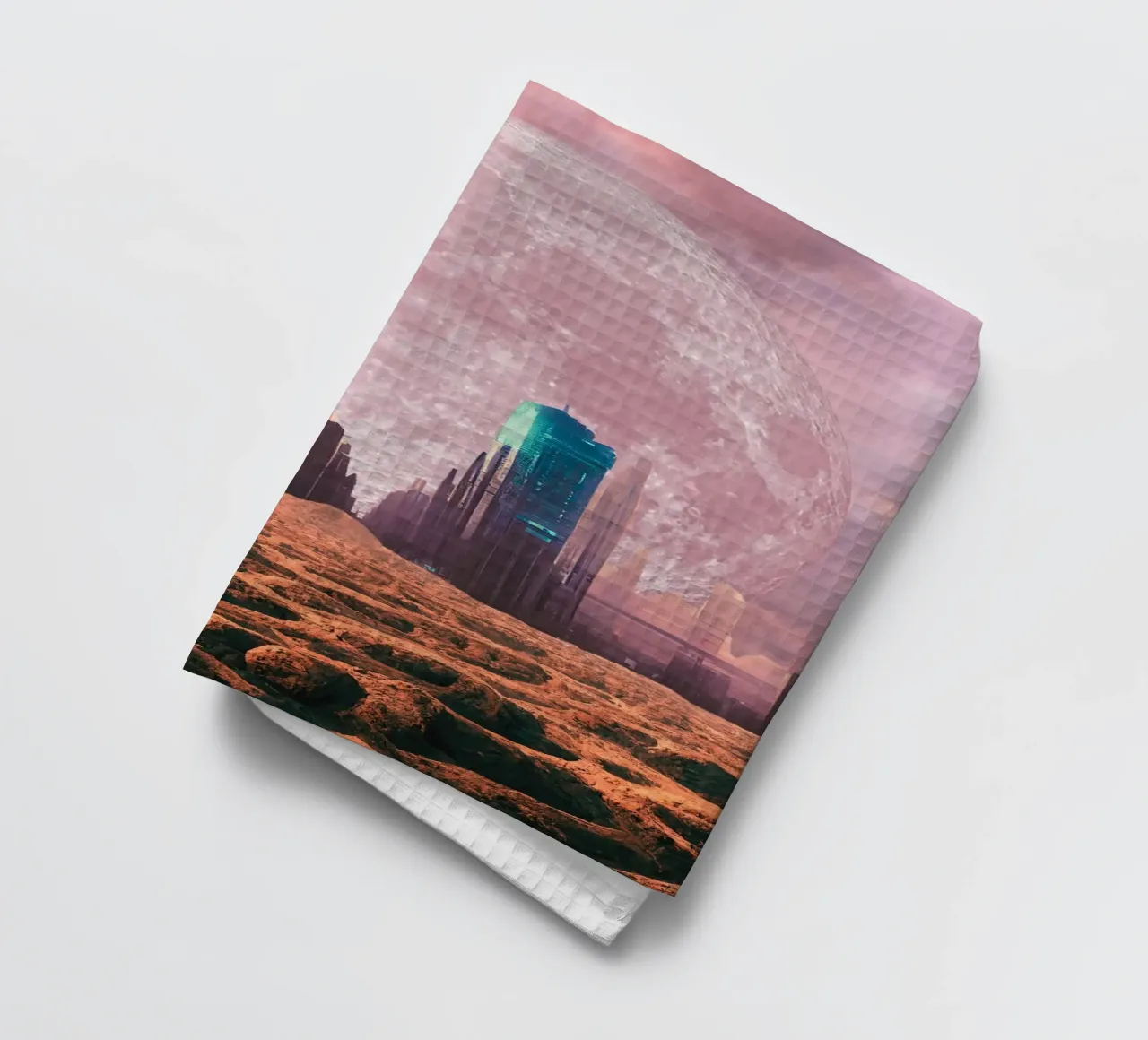 città rosa futuristica canovaccio da cucina da Berwies Artwork
