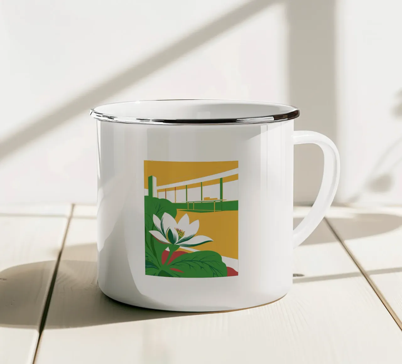 Fiore di gelsomino tazza in smalto da STORE PRESENCE