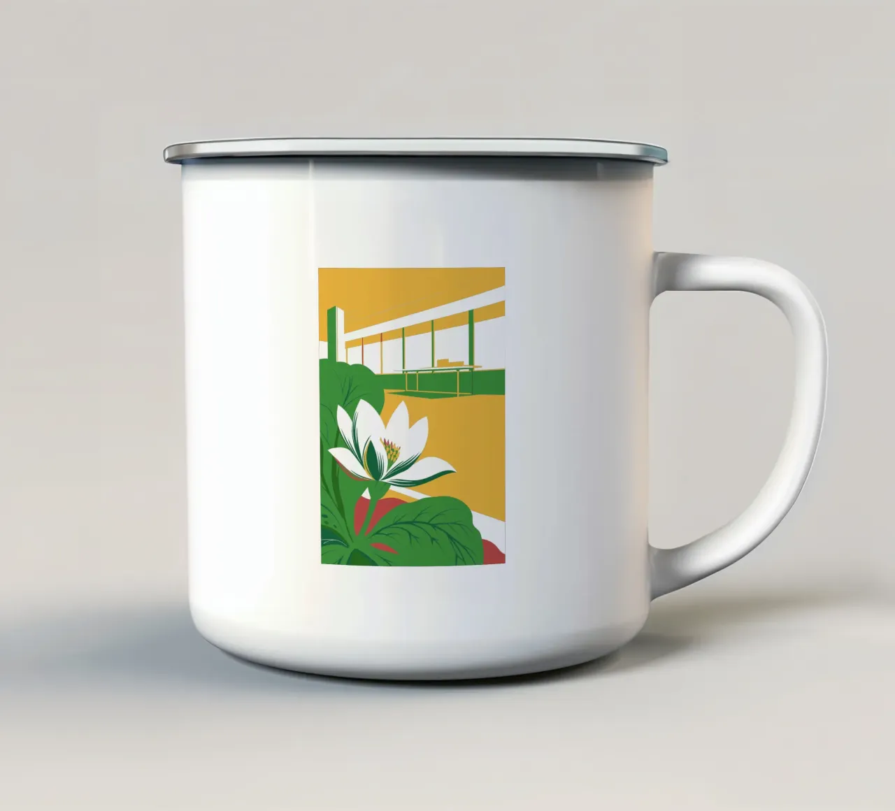 Fiore di gelsomino tazza in smalto da STORE PRESENCE