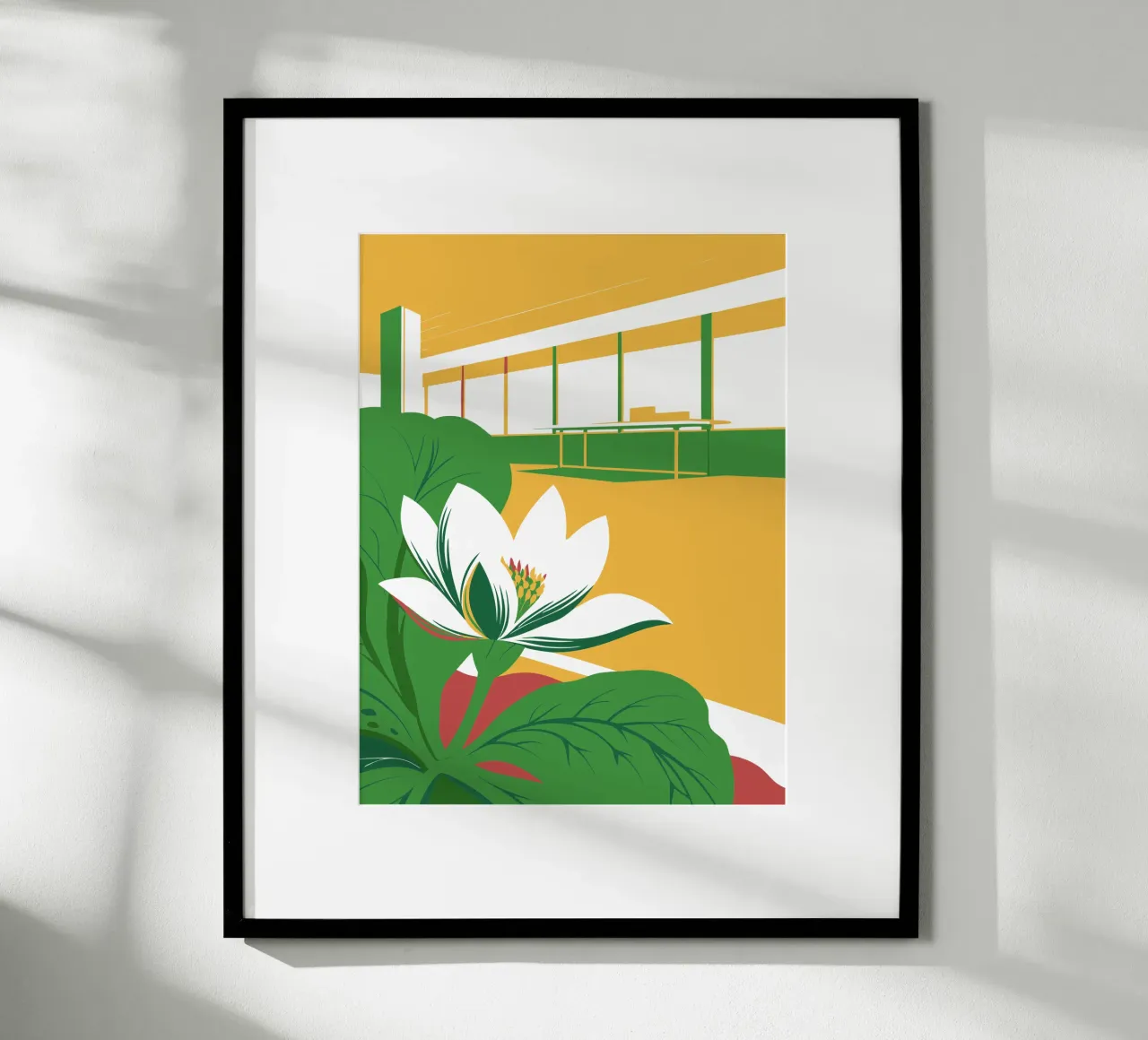 Fiore di gelsomino poster con telaio in alluminio da STORE PRESENCE