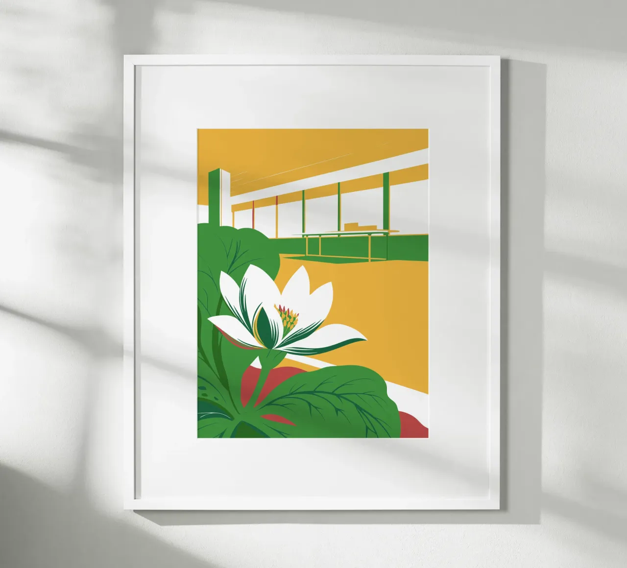 Fiore di gelsomino poster con telaio in alluminio da STORE PRESENCE