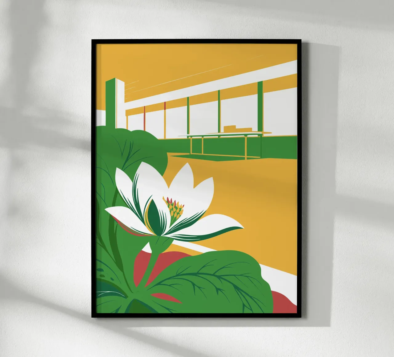 Fiore di gelsomino poster con telaio in alluminio da STORE PRESENCE