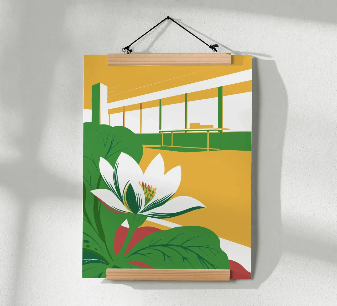 Fiore di gelsomino poster con telaio in alluminio da STORE PRESENCE