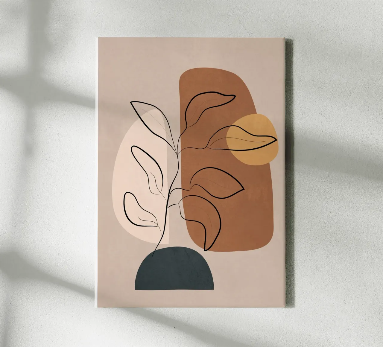 Abstract Minimal Plant 2 tela con Cornice a cassetta da cityart