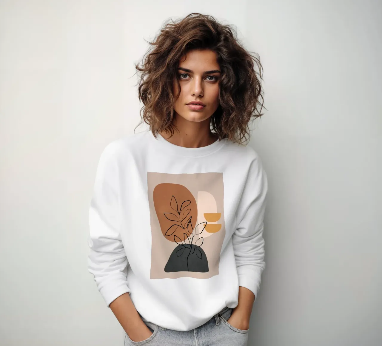 Abstract Minimal Plant 3 felpa da cityart