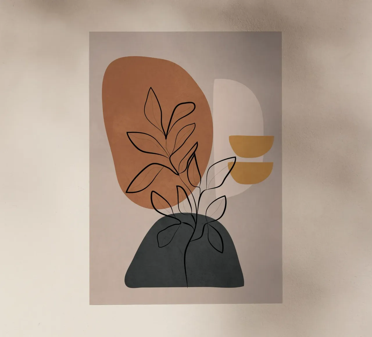 Abstract Minimal Plant 3 pellicola backlit da cityart