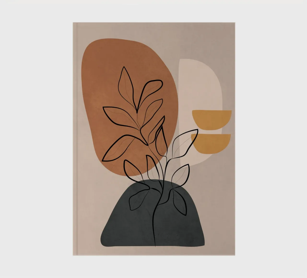 Abstract Minimal Plant 3 notebook by cityart