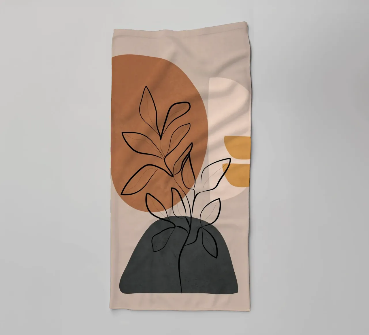 Abstract Minimal Plant 3 asciugamano da bagno da cityart