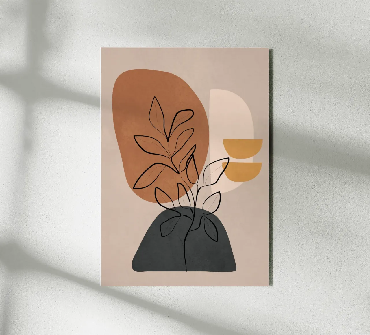 Abstract Minimal Plant 3 alluminio dibond da cityart