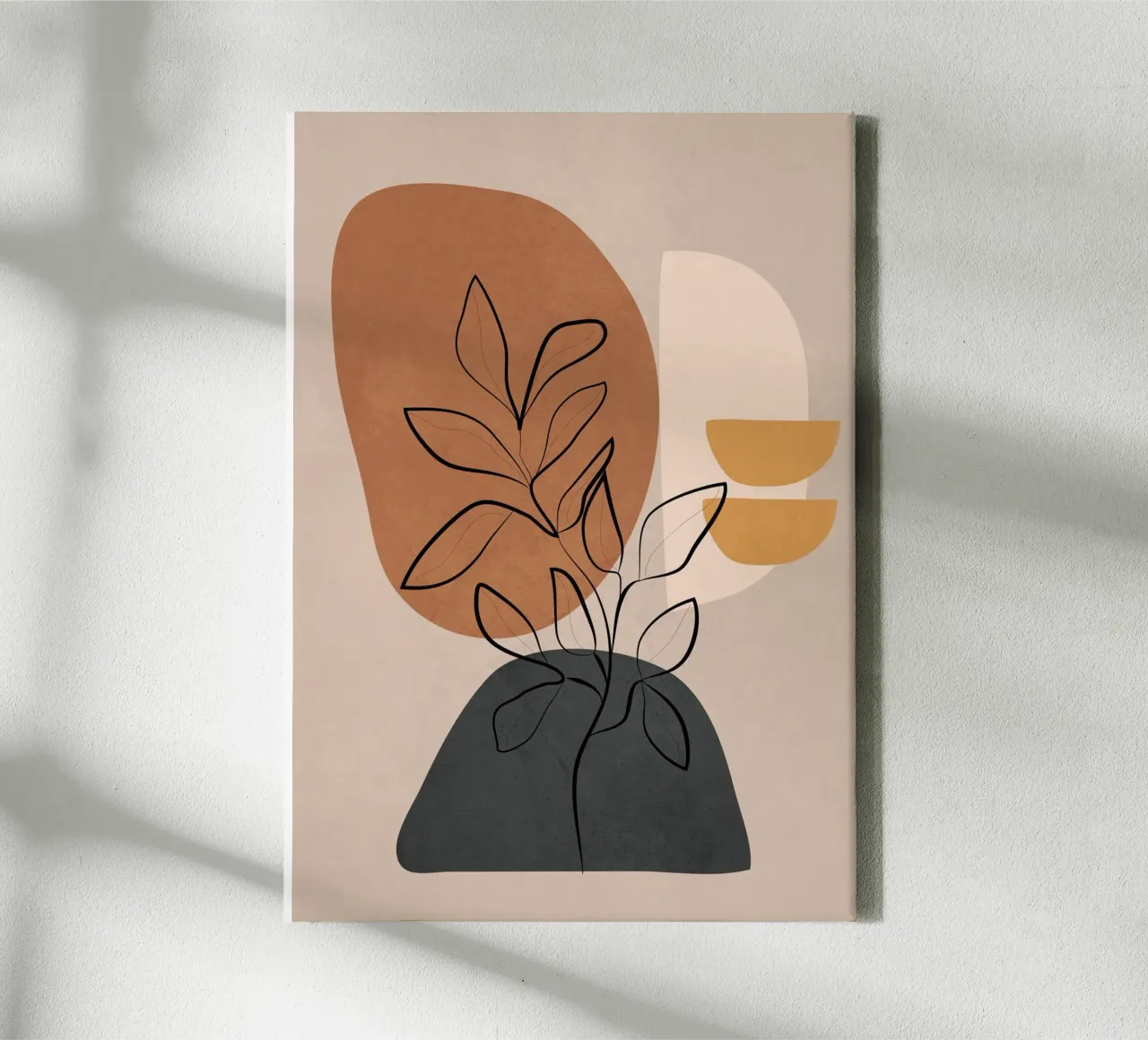 Abstract Minimal Plant 3 tela con Cornice a cassetta da cityart