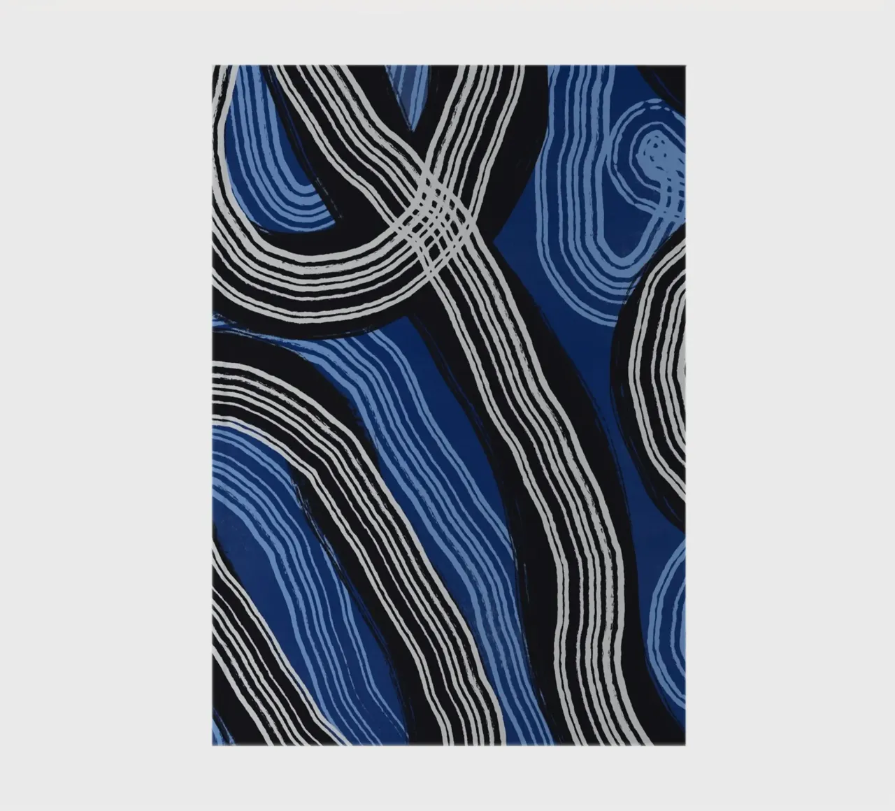 Linienabstraktion 25 Notizbuch von Little Dean