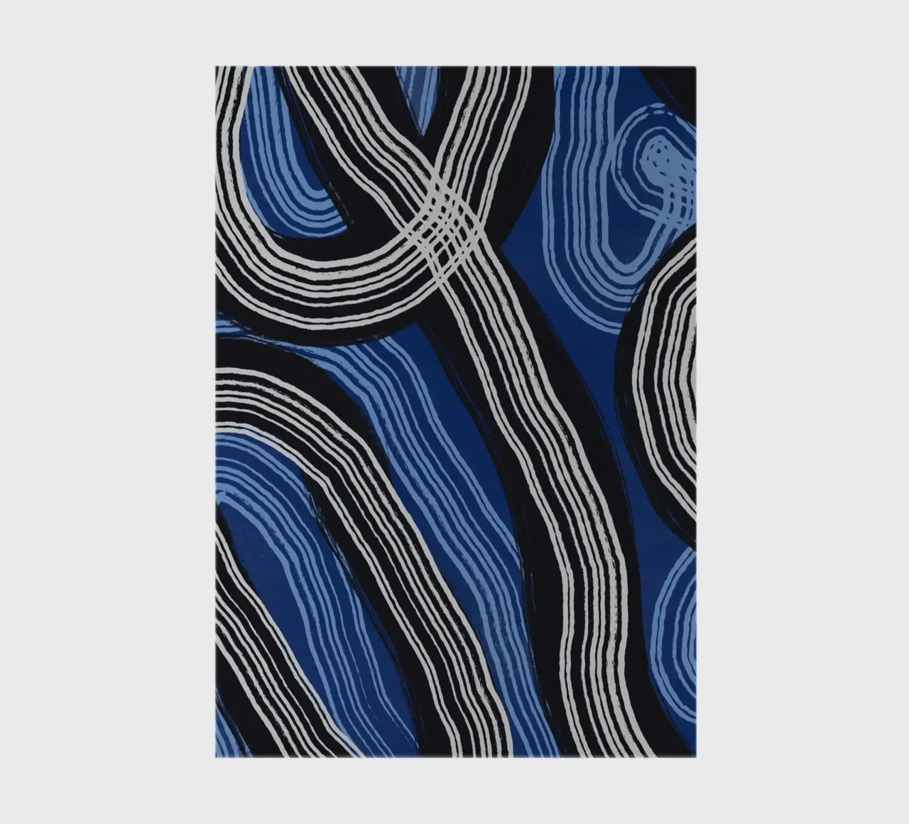 Linienabstraktion 25 Notizbuch von Little Dean