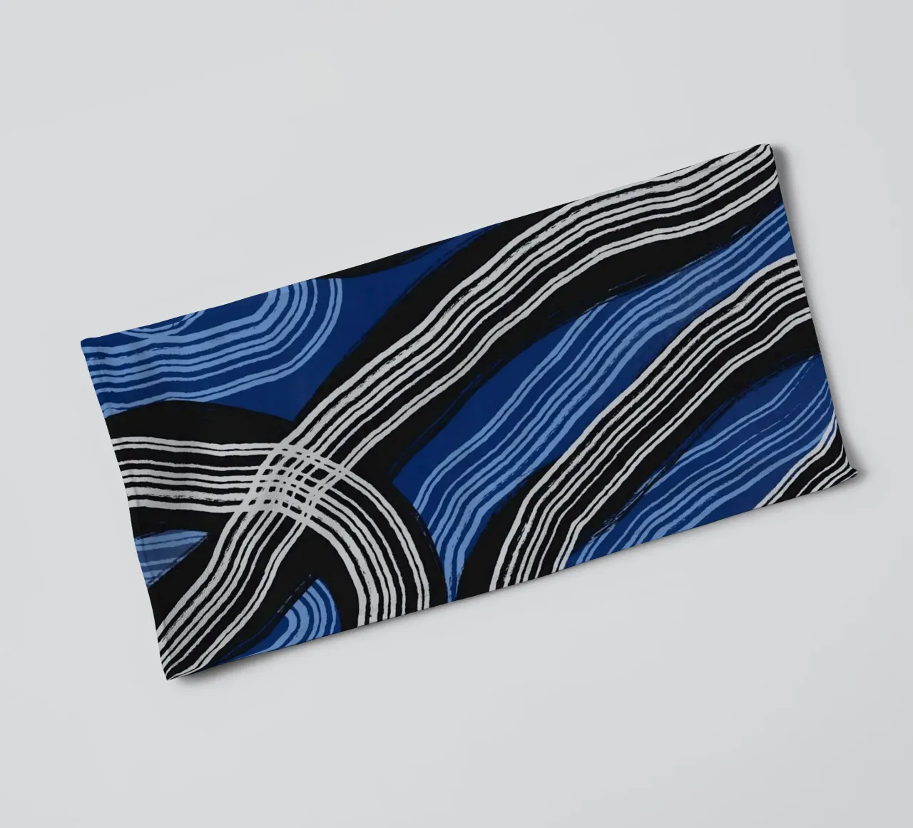 Line abstraction 25 towel by Little Dean