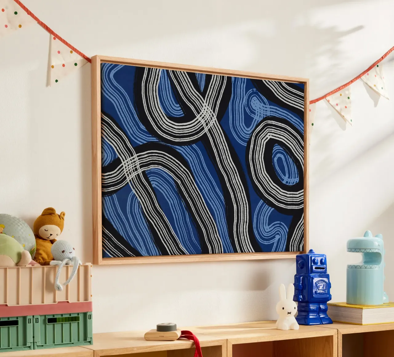 Line abstraction 25 canvas by Little Dean