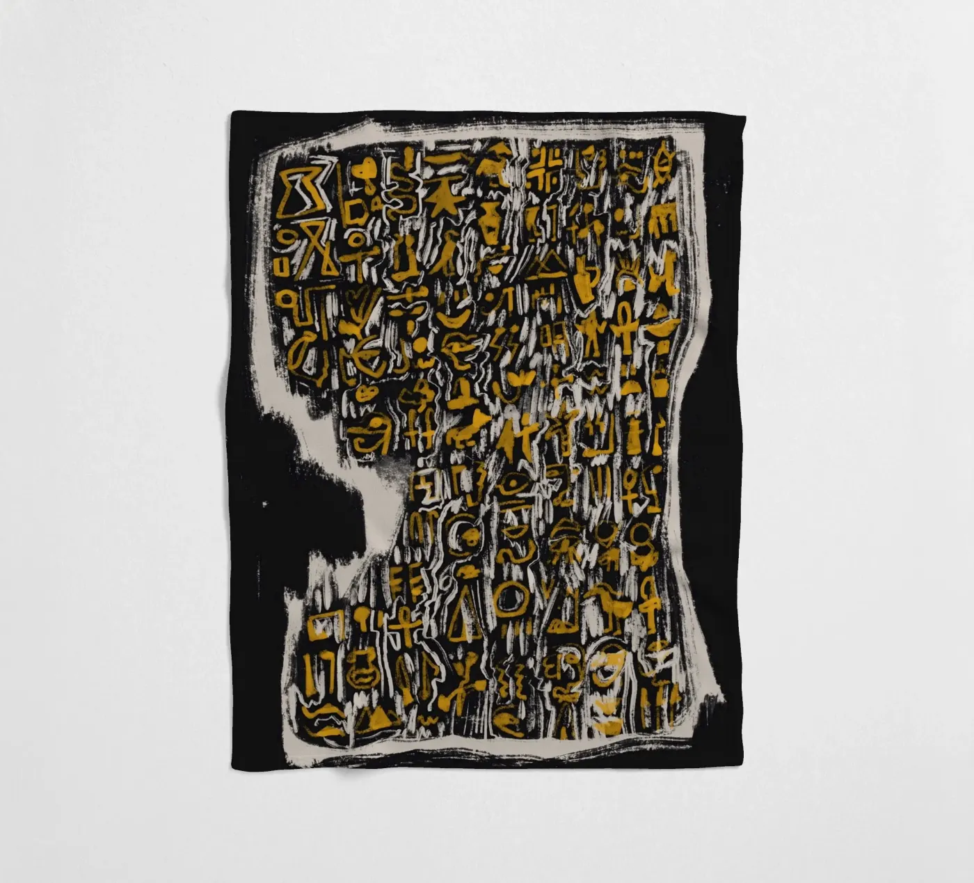 Scriptography fleece blanket by Little Dean