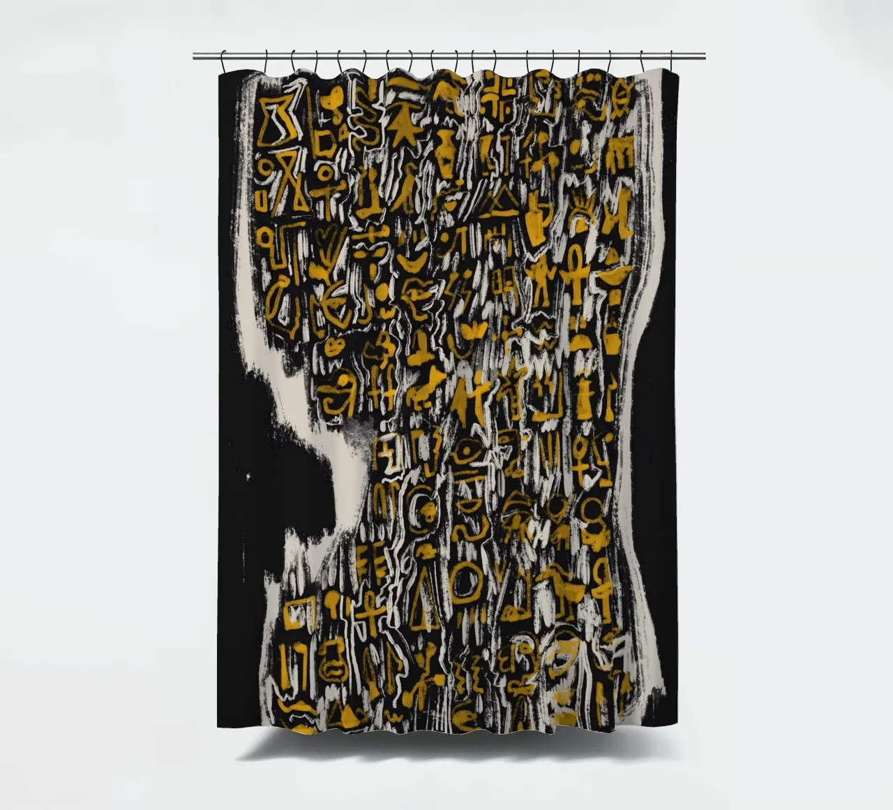Scriptography shower curtain by Little Dean