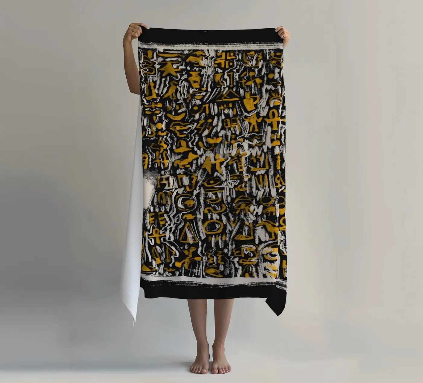 Scriptografie strandhanddoek van Little Dean