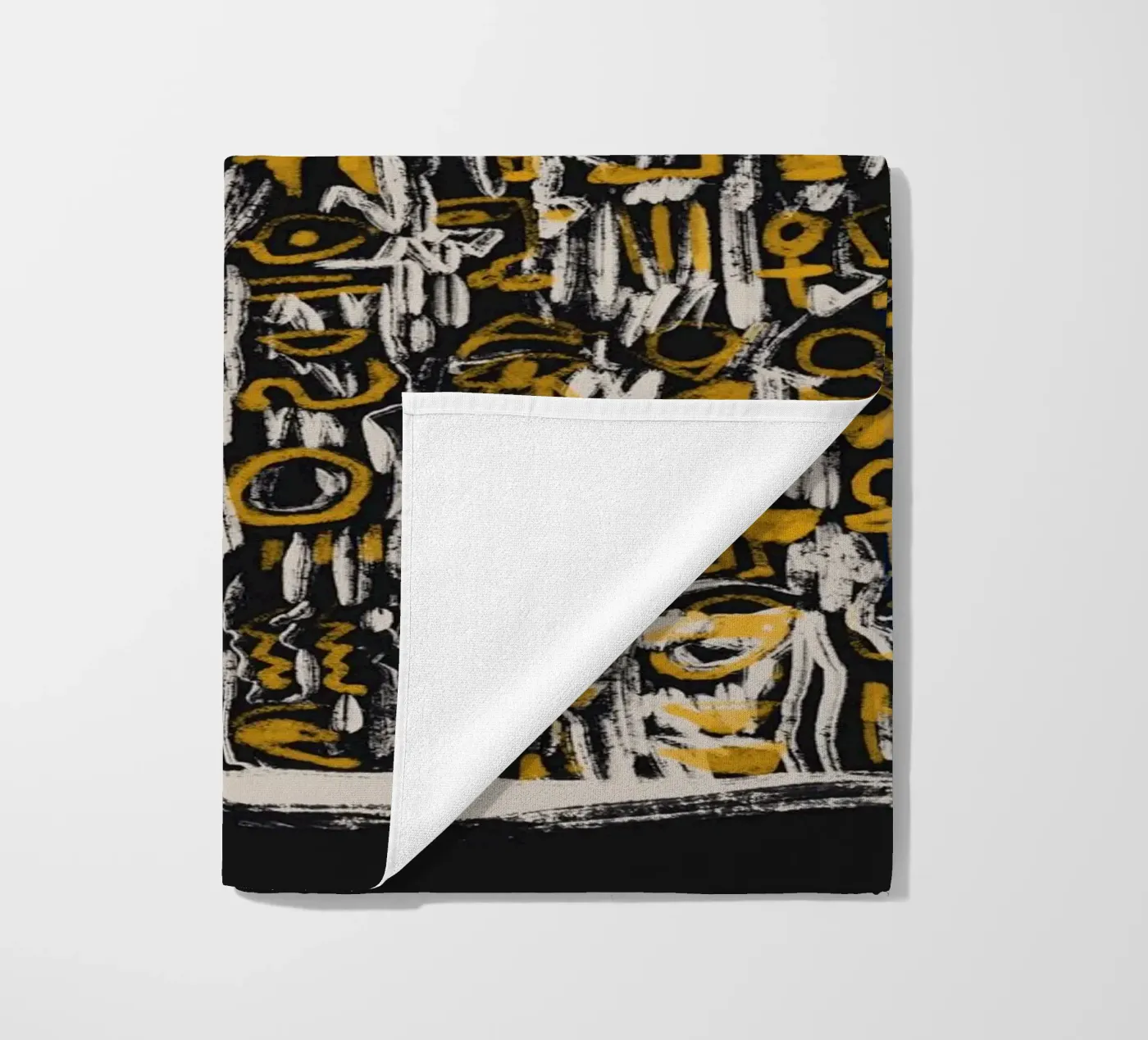 Scriptografie strandhanddoek van Little Dean