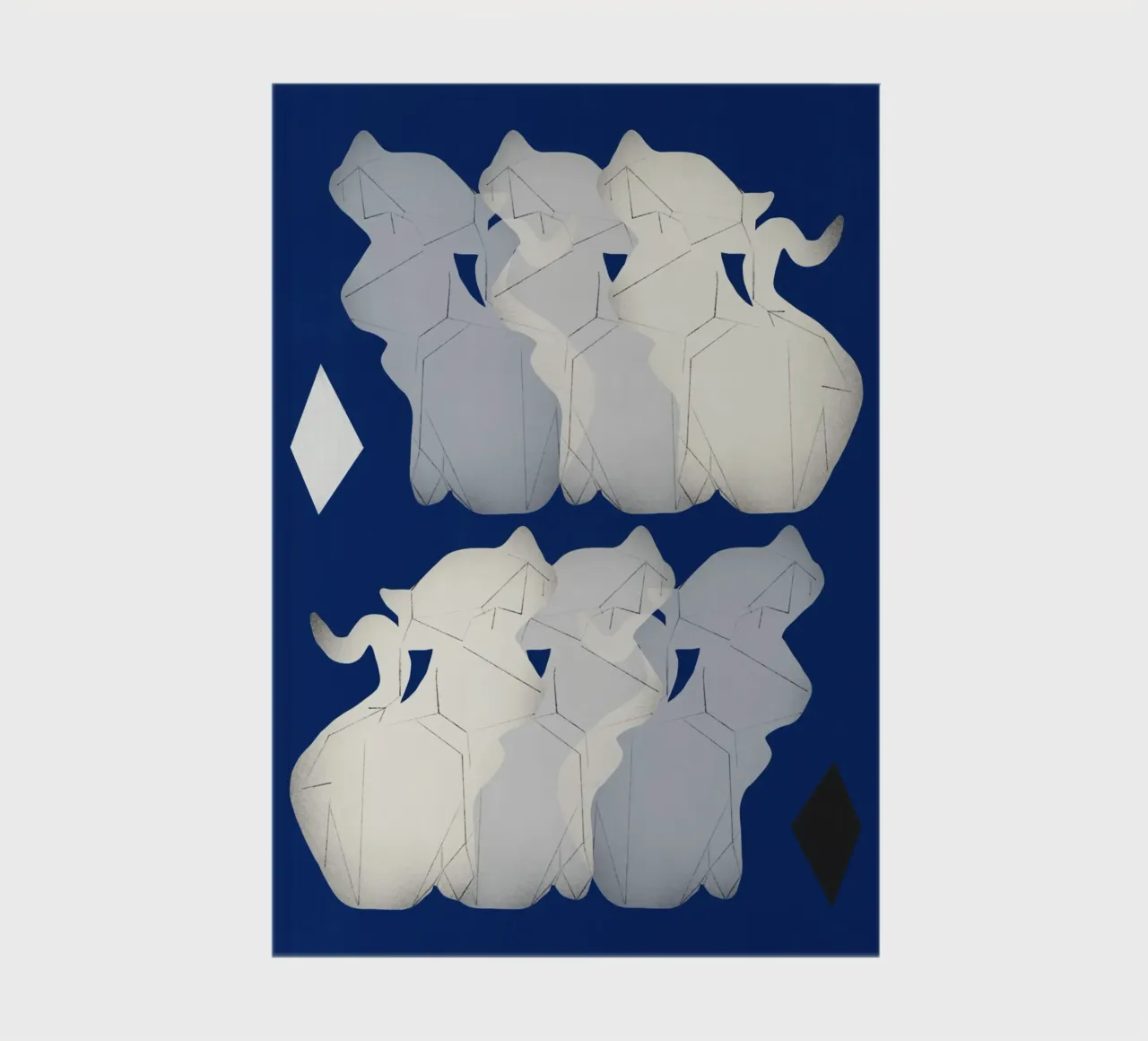 White porcelain cat notebook by Little Dean