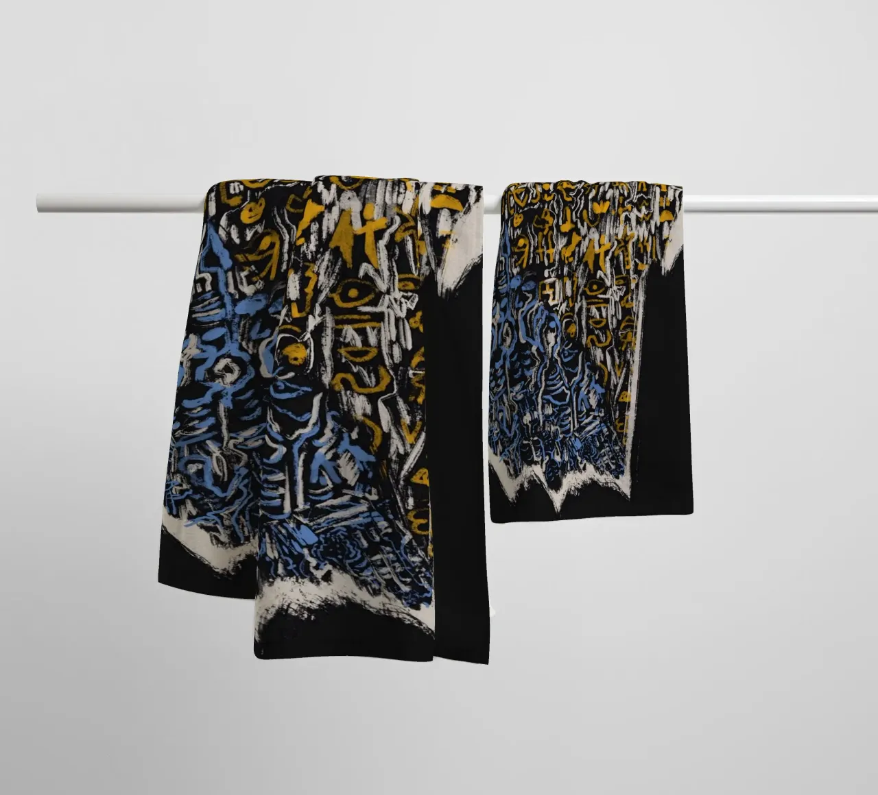 Scriptografie 02 badhanddoek van Little Dean