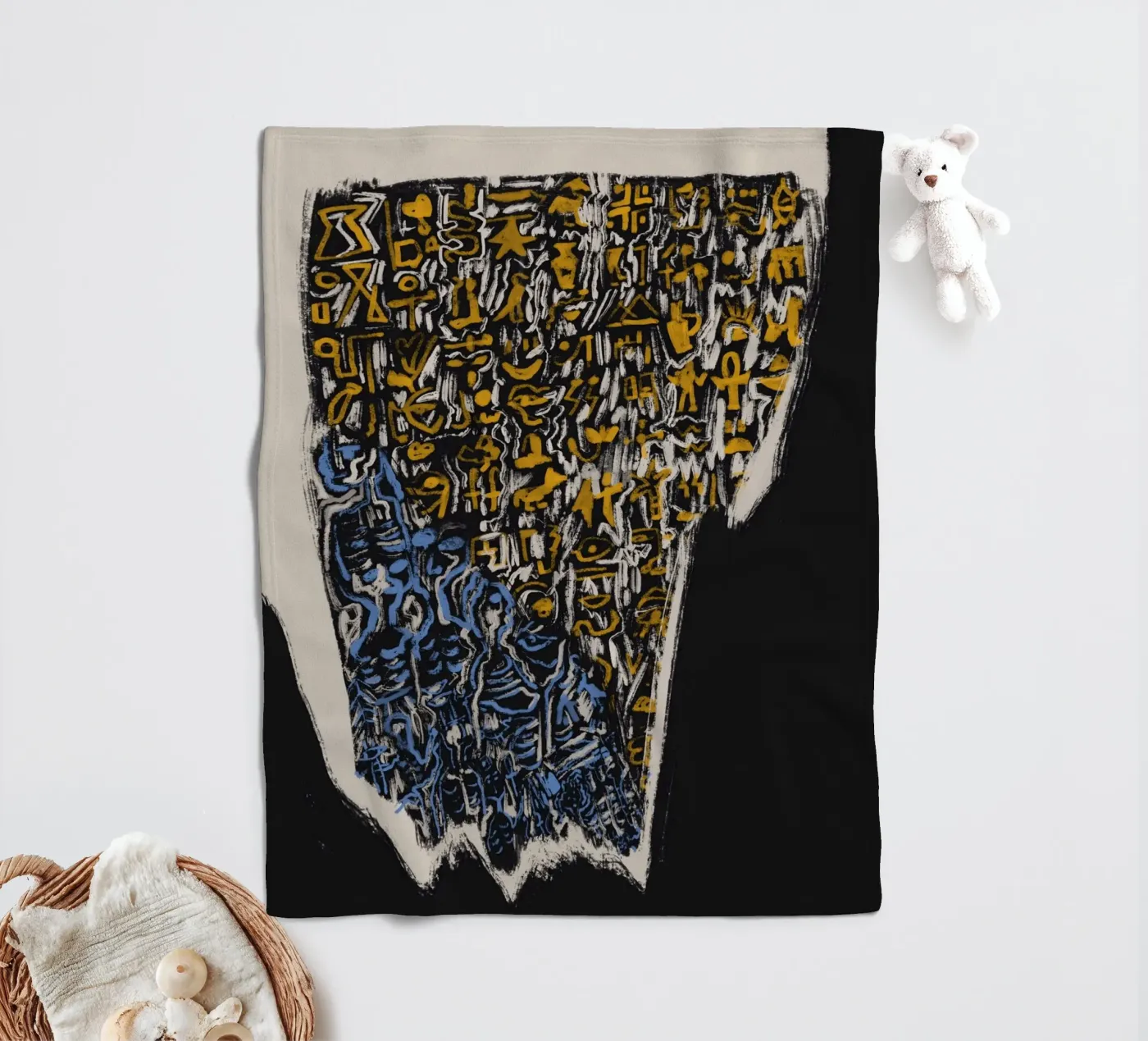 Scriptography 02 fleecedeken van Little Dean