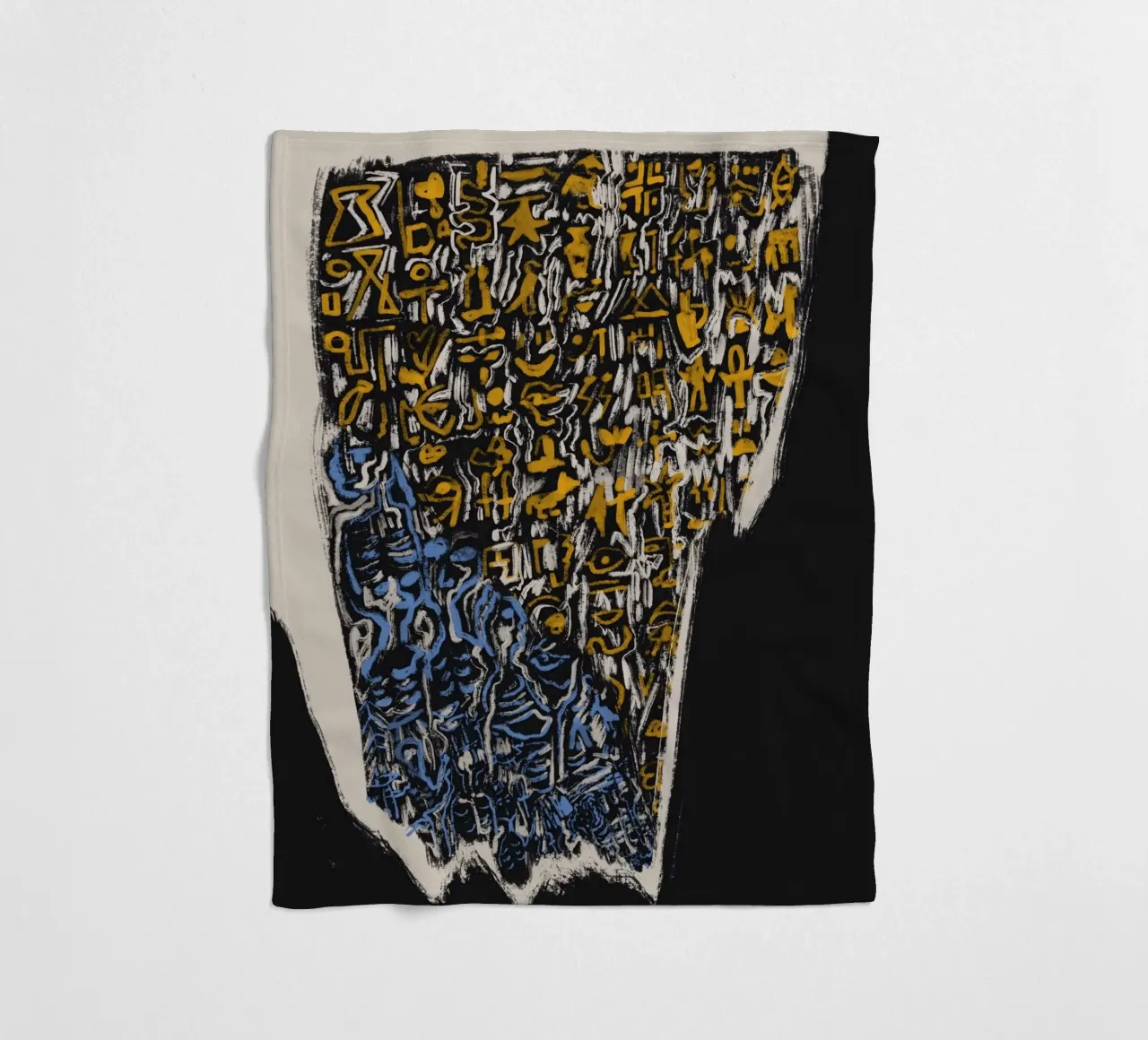 Scriptografie 02 fleecedeken van Little Dean