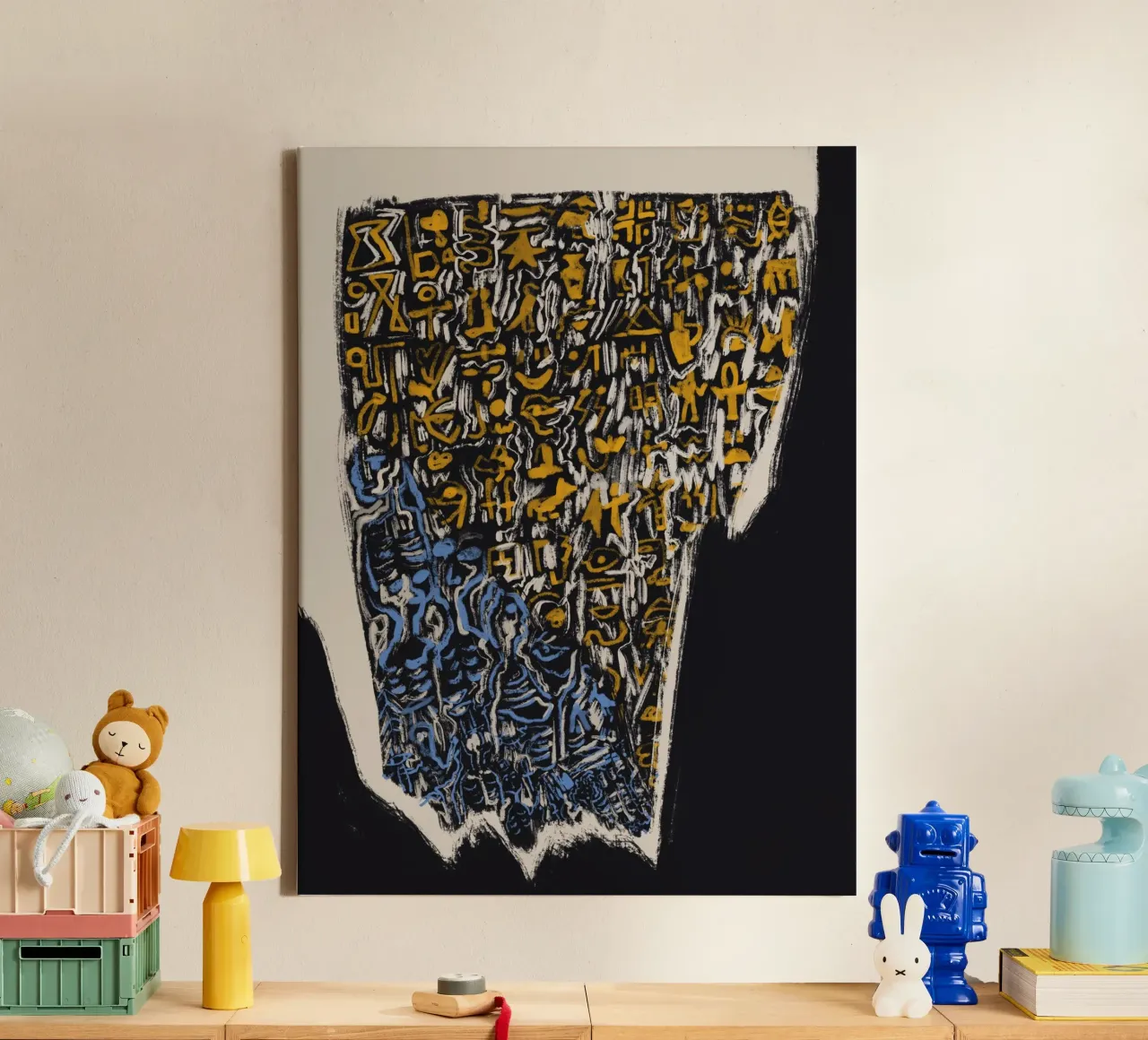 Scriptografie 02 canvas van Little Dean