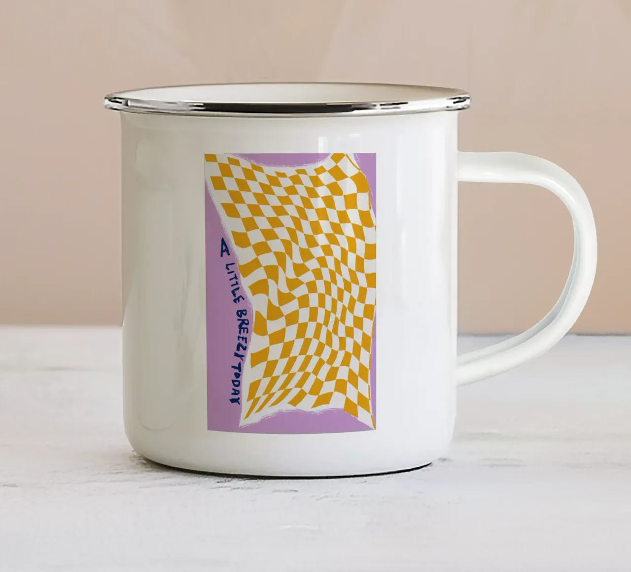 Un po' di vento oggi tazza in smalto da Little Dean
