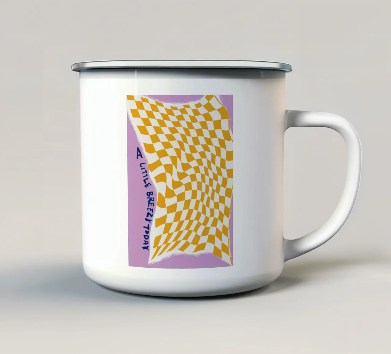 Un po' di vento oggi tazza in smalto da Little Dean
