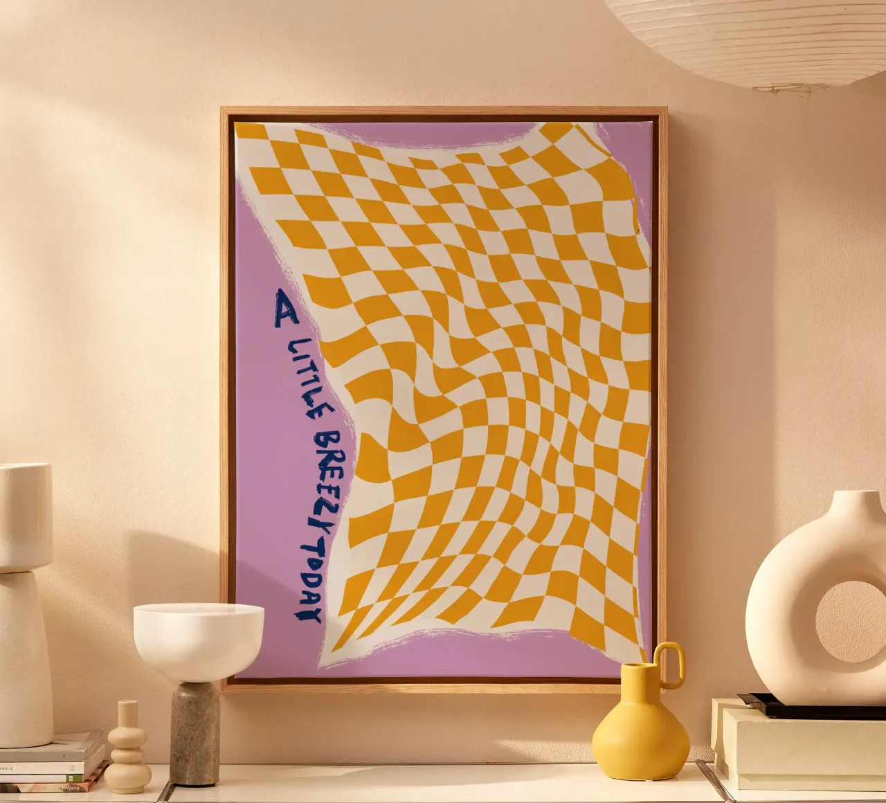 Een beetje winderig vandaag canvas met Baklijst van Little Dean