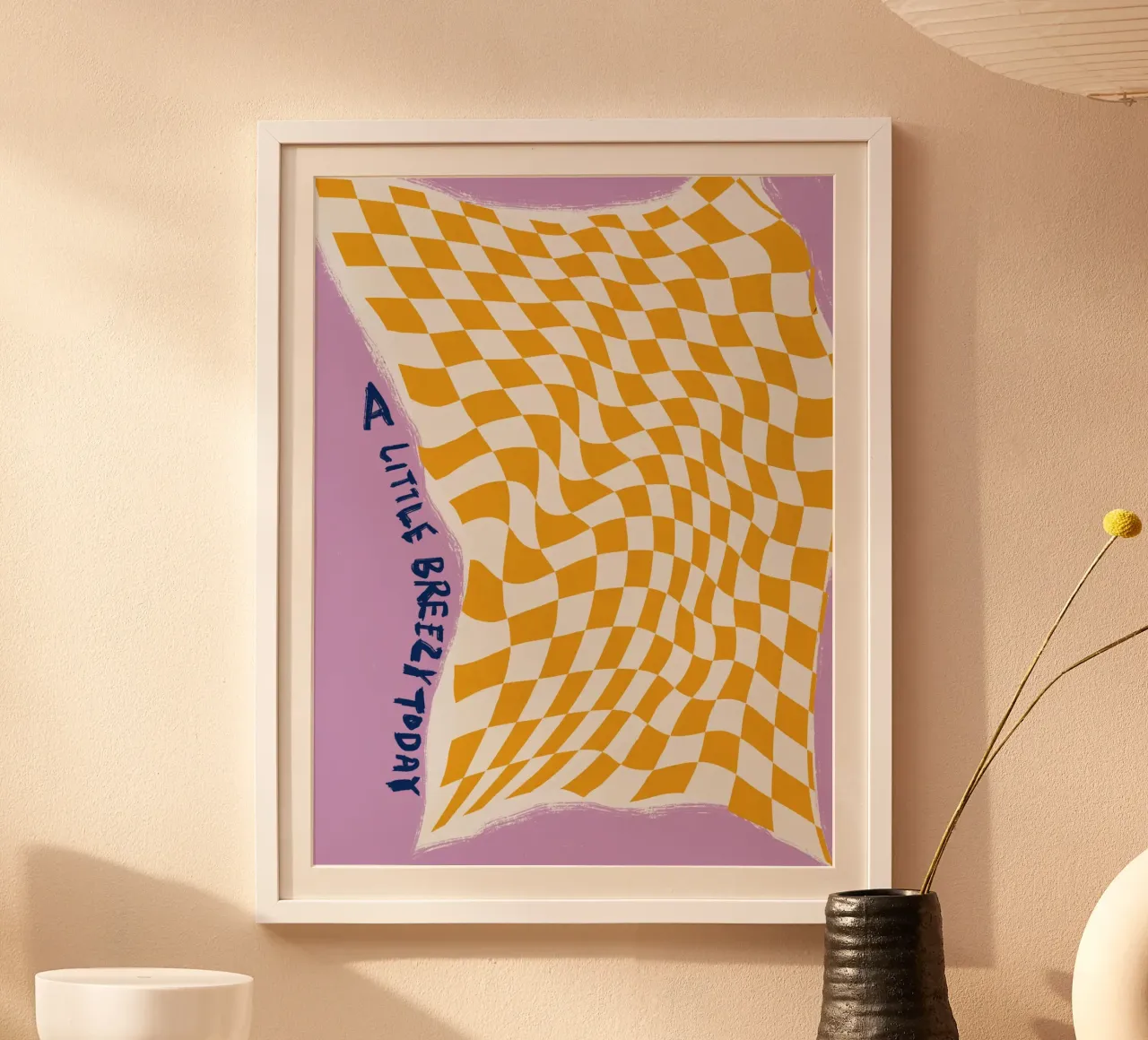 Un po' di vento oggi poster con telaio in legno da Little Dean