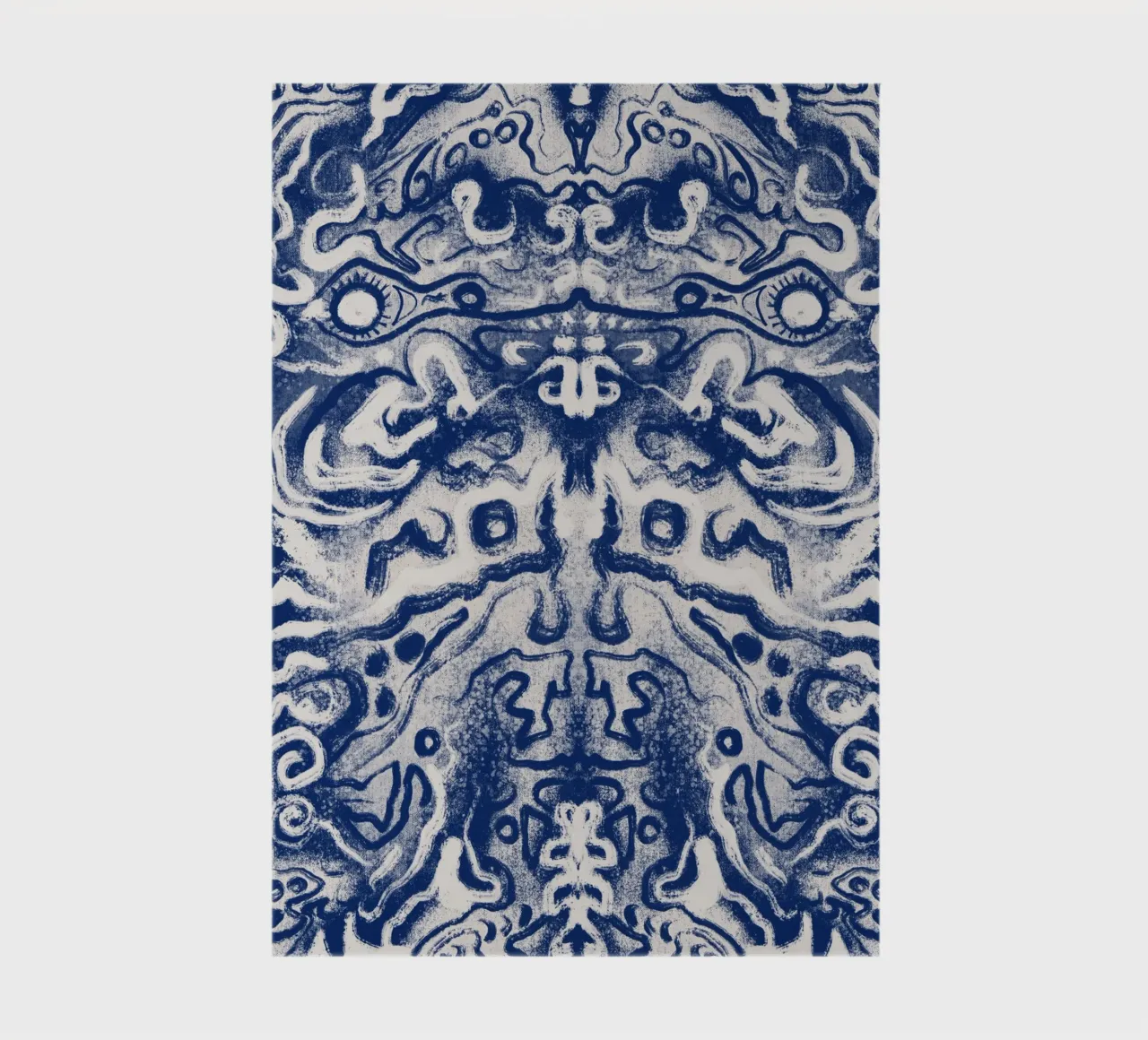 China blue rorschach notebook by Little Dean