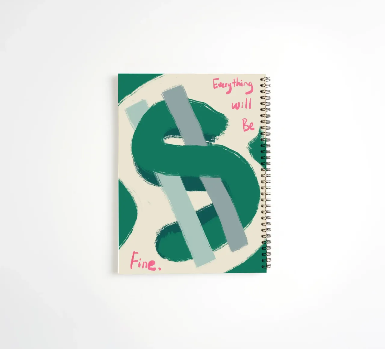 Everything will be fine spiral notebook by Little Dean