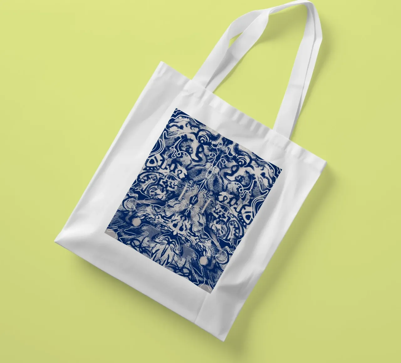 Cina blu rorschach 02 borsa in juta da Little Dean