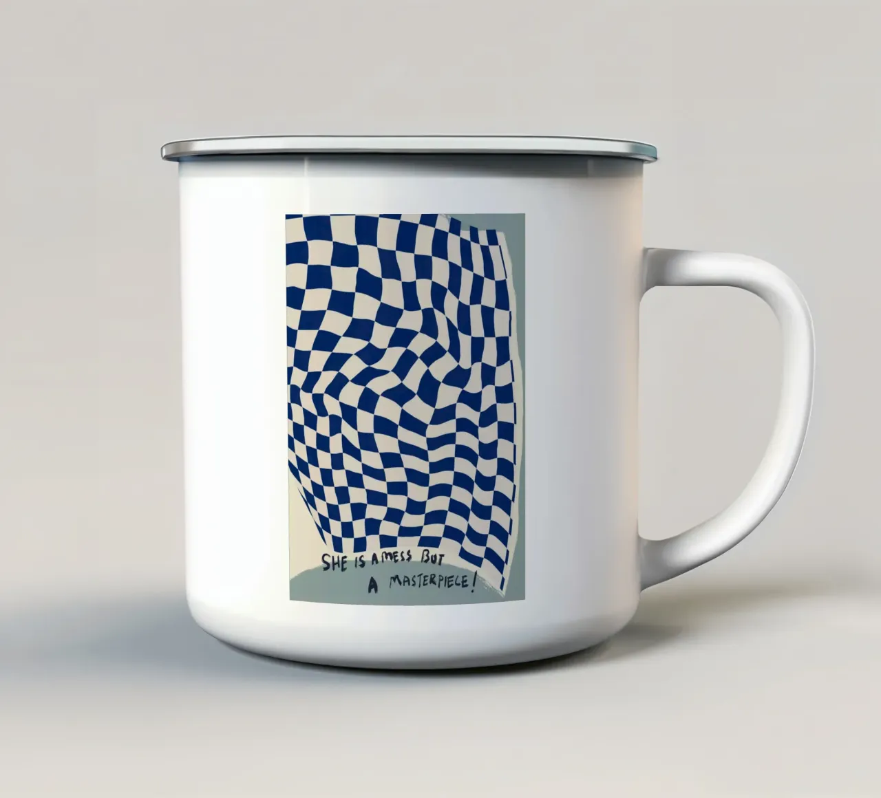 È un disastro ma un capolavoro tazza in smalto da Little Dean