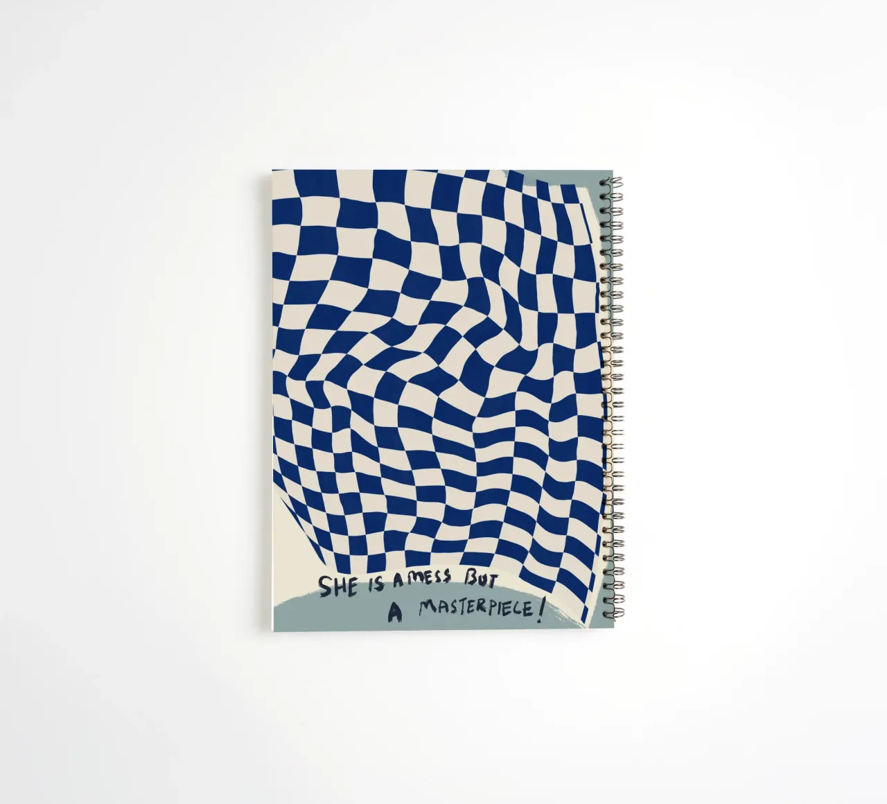 She is a mess but a masterpiece spiral notebook by Little Dean