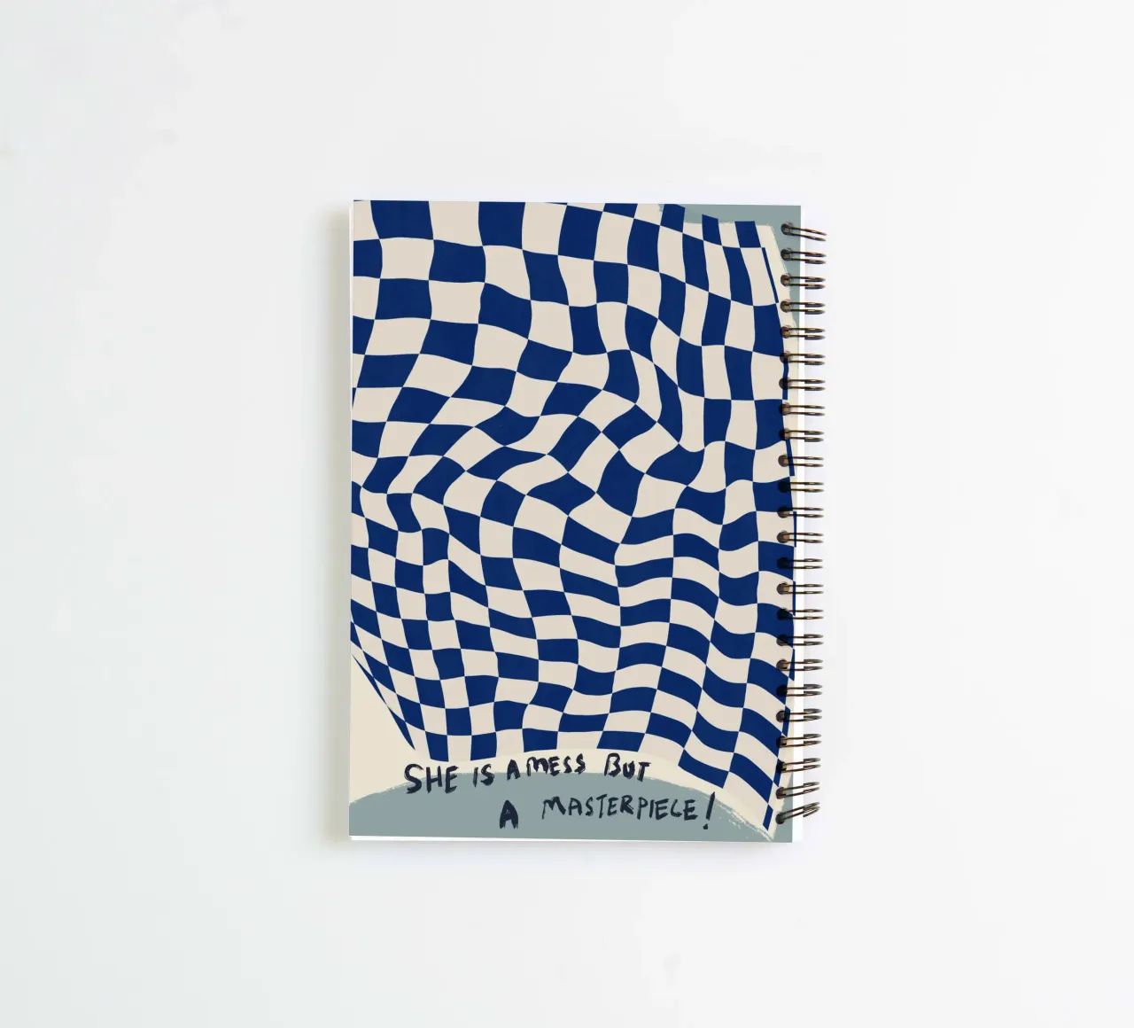 She is a mess but a masterpiece spiral notebook by Little Dean