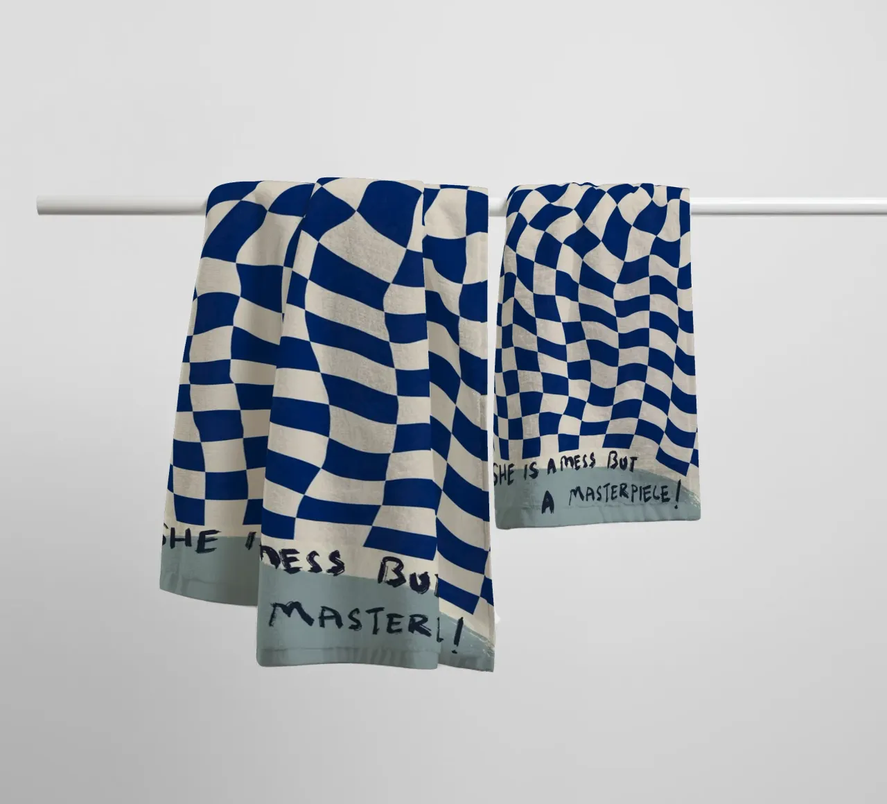 She is a mess but a masterpiece towel by Little Dean