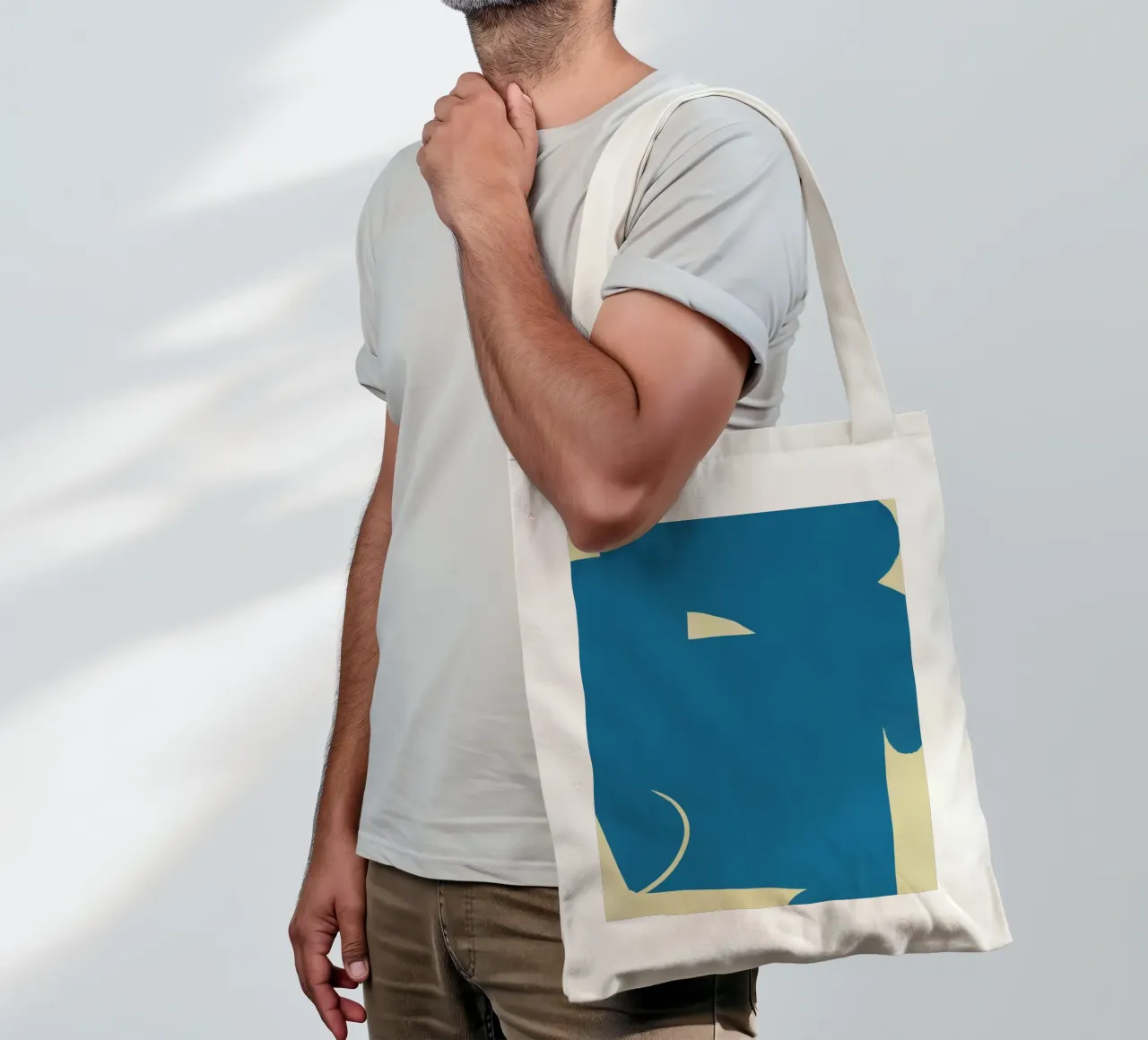 Sagoma astratta 02 borsa in juta da Little Dean