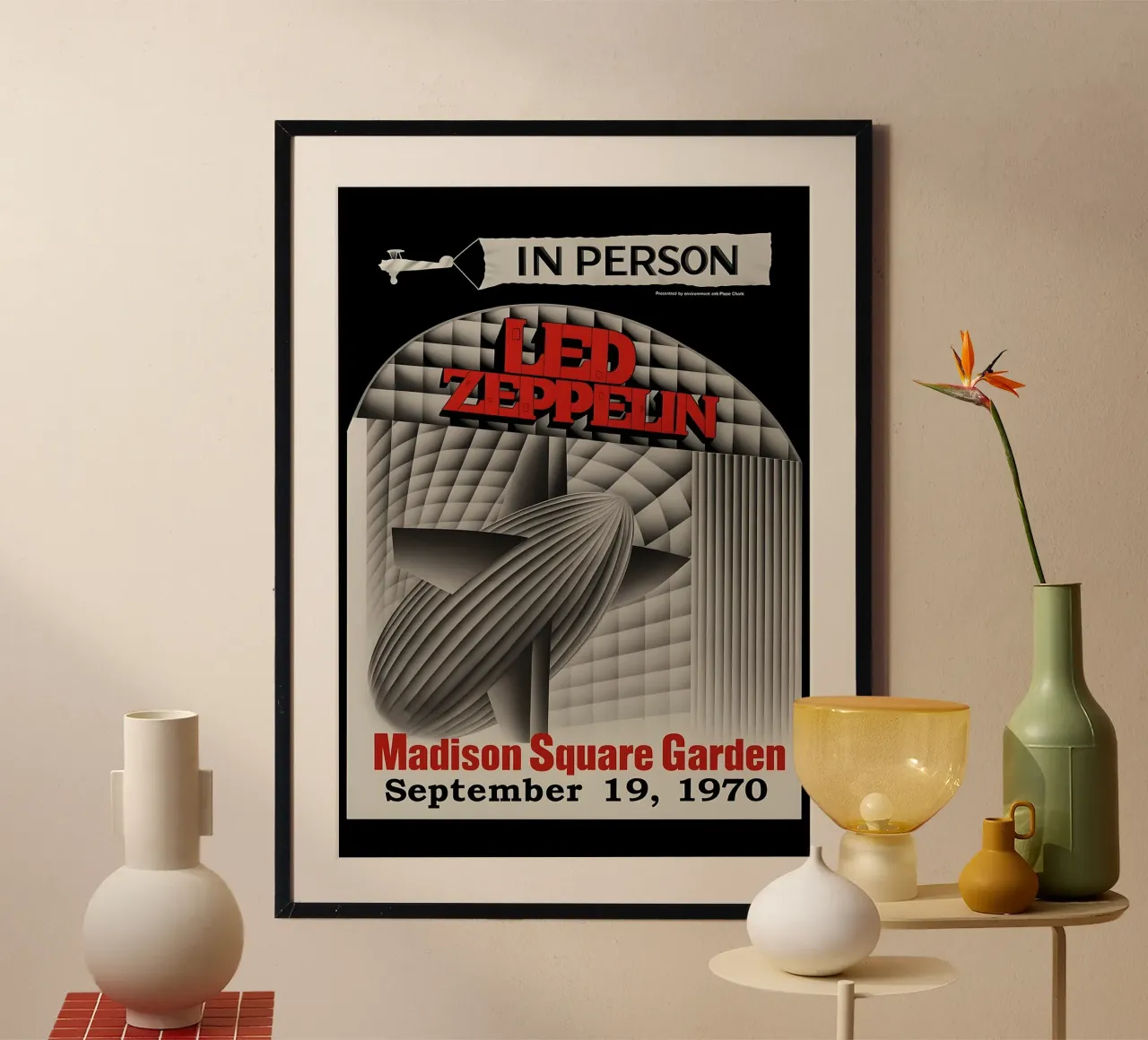 1970 Led Zeppelin Madison Square Garden Concert carta hahnemühle da DGUnder