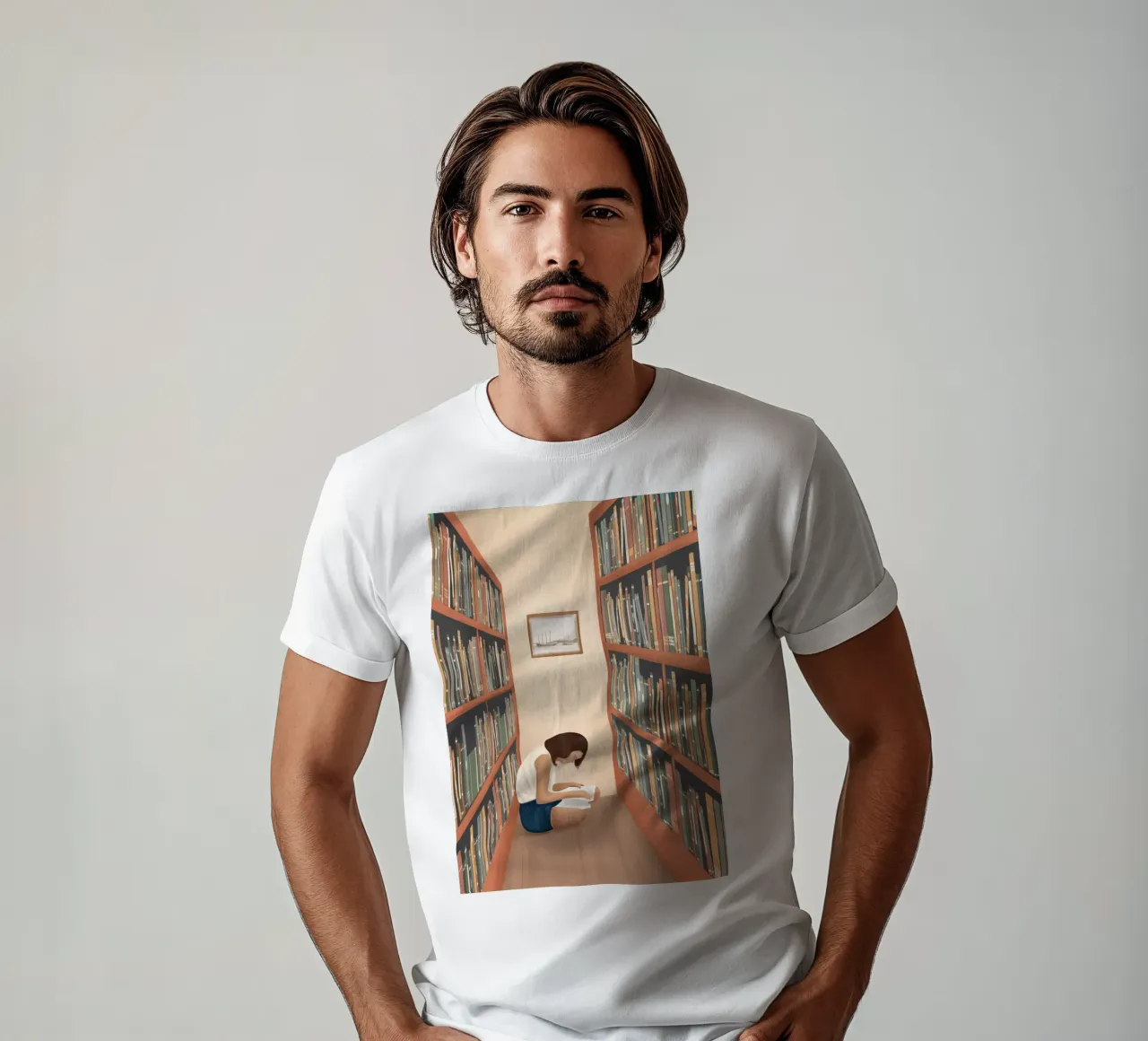 Getting Lost in a Book t-shirt da Flow Line