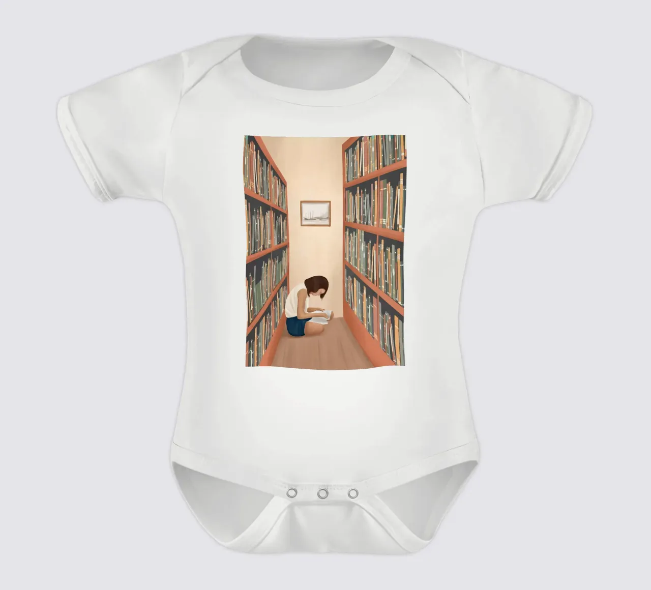 Getting Lost in a Book body neonato maniche corte da Flow Line